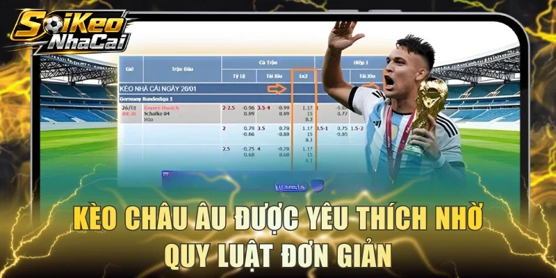 Kèo châu Âu được yêu thích nhờ quy luật đơn giản