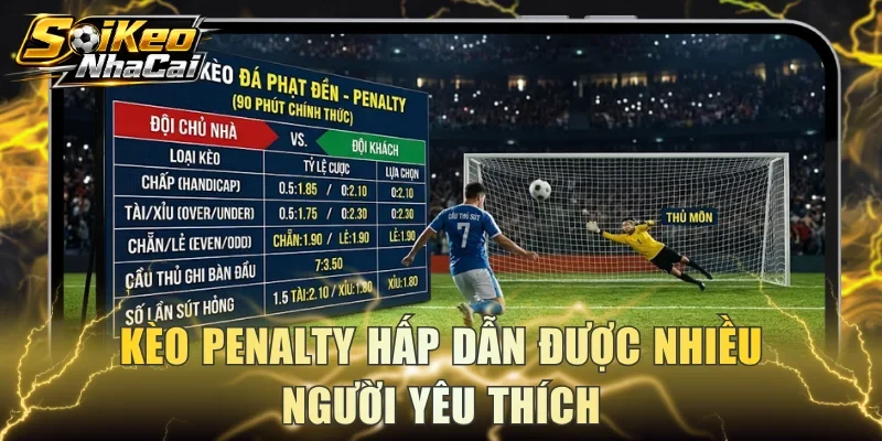 Kèo Penalty hấp dẫn được nhiều người yêu thích