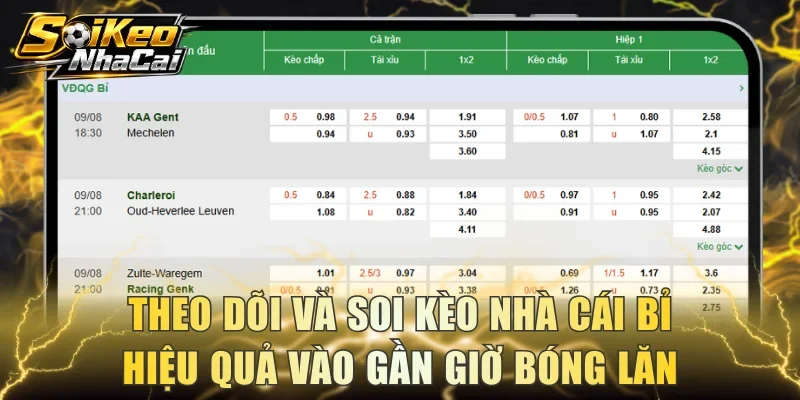 Theo dõi và soi kèo nhà cái Bỉ hiệu quả vào gần giờ bóng lăn